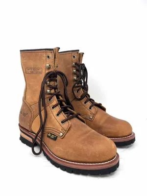 AdTec Size 10 Brown Lace-Up Leather W/ BOX!!! Shoes Boots