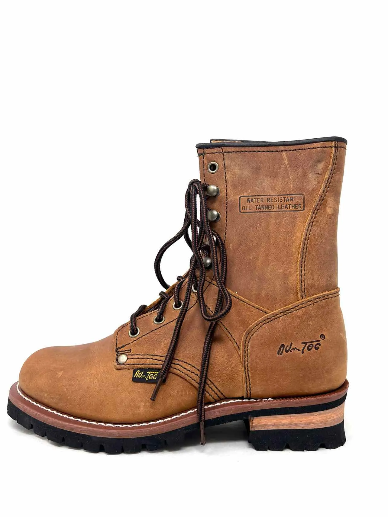 AdTec Size 10 Brown Lace-Up Leather W/ BOX!!! Shoes Boots