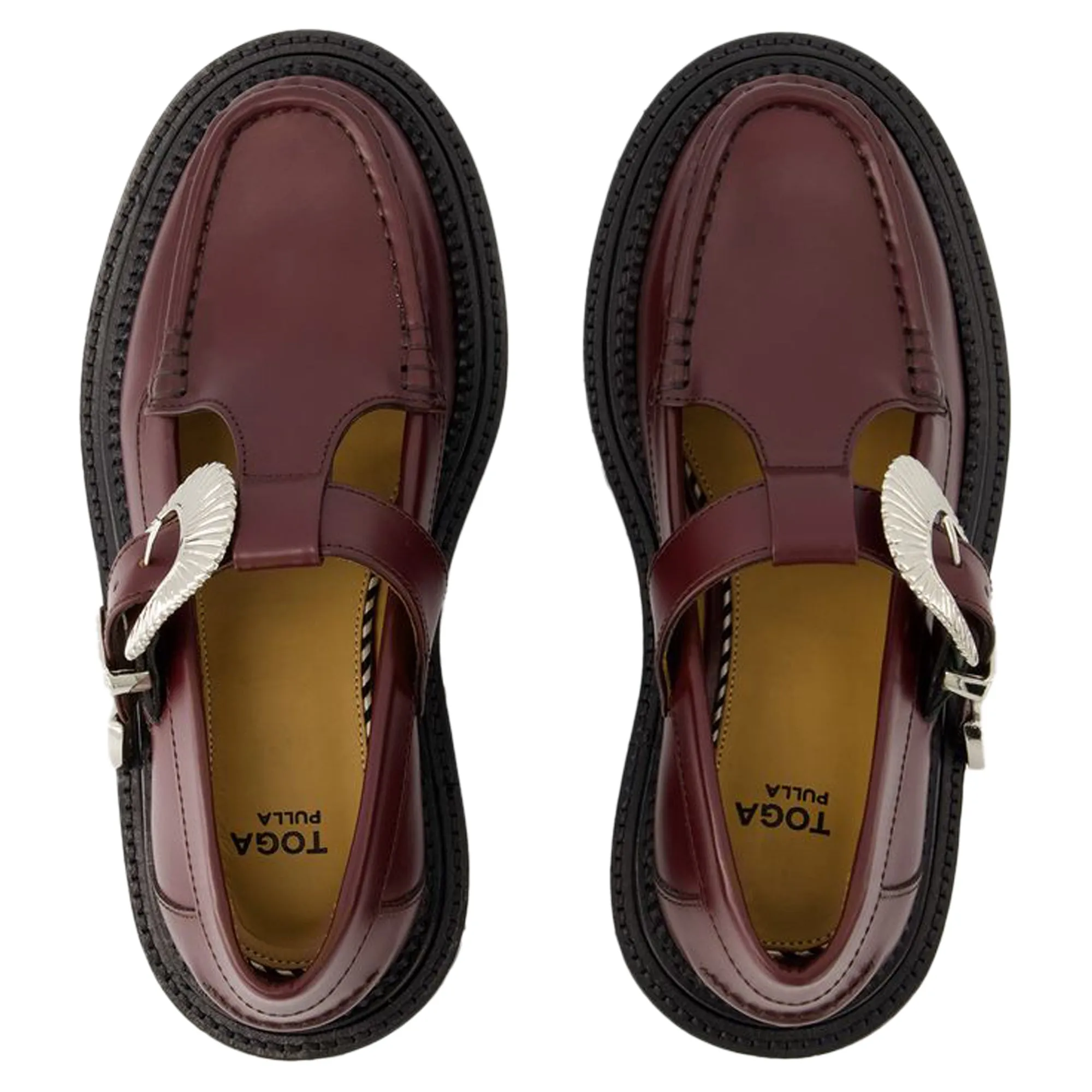 Aj1278 Loafers - Toga Pulla - Leather - Burgundy
