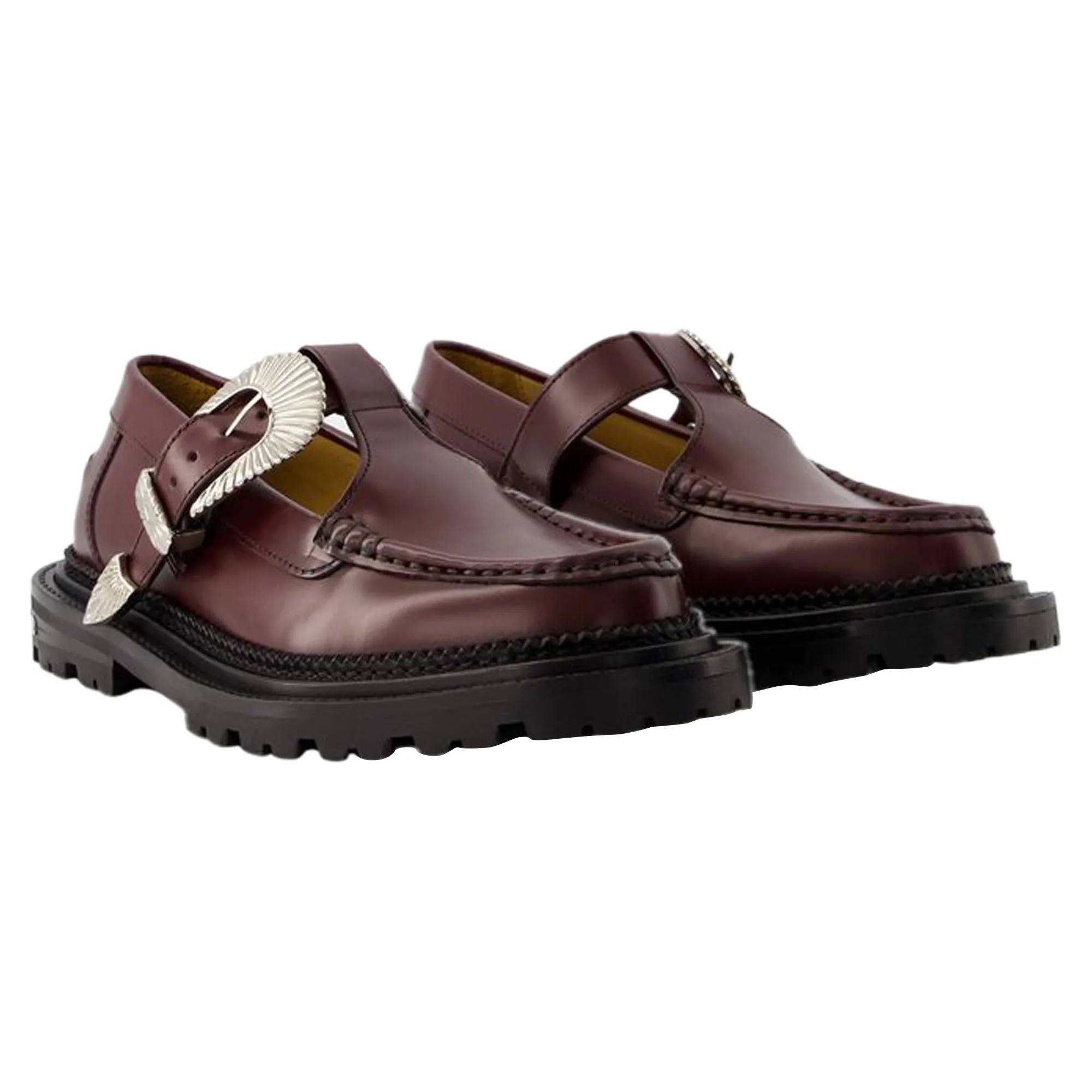 Aj1278 Loafers - Toga Pulla - Leather - Burgundy