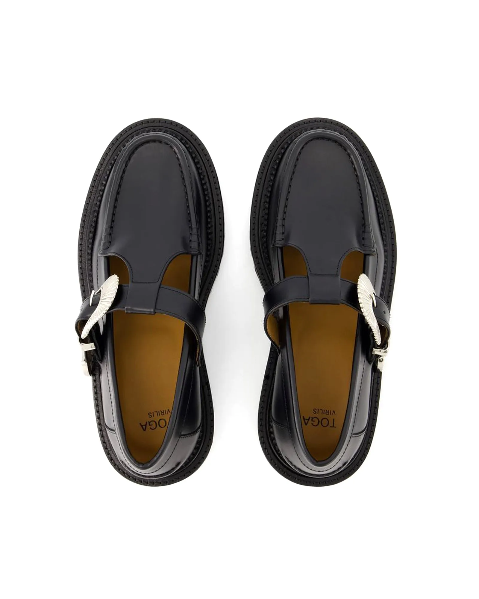 AJ1290 Loafers -Toga Virilis - Leather - Black