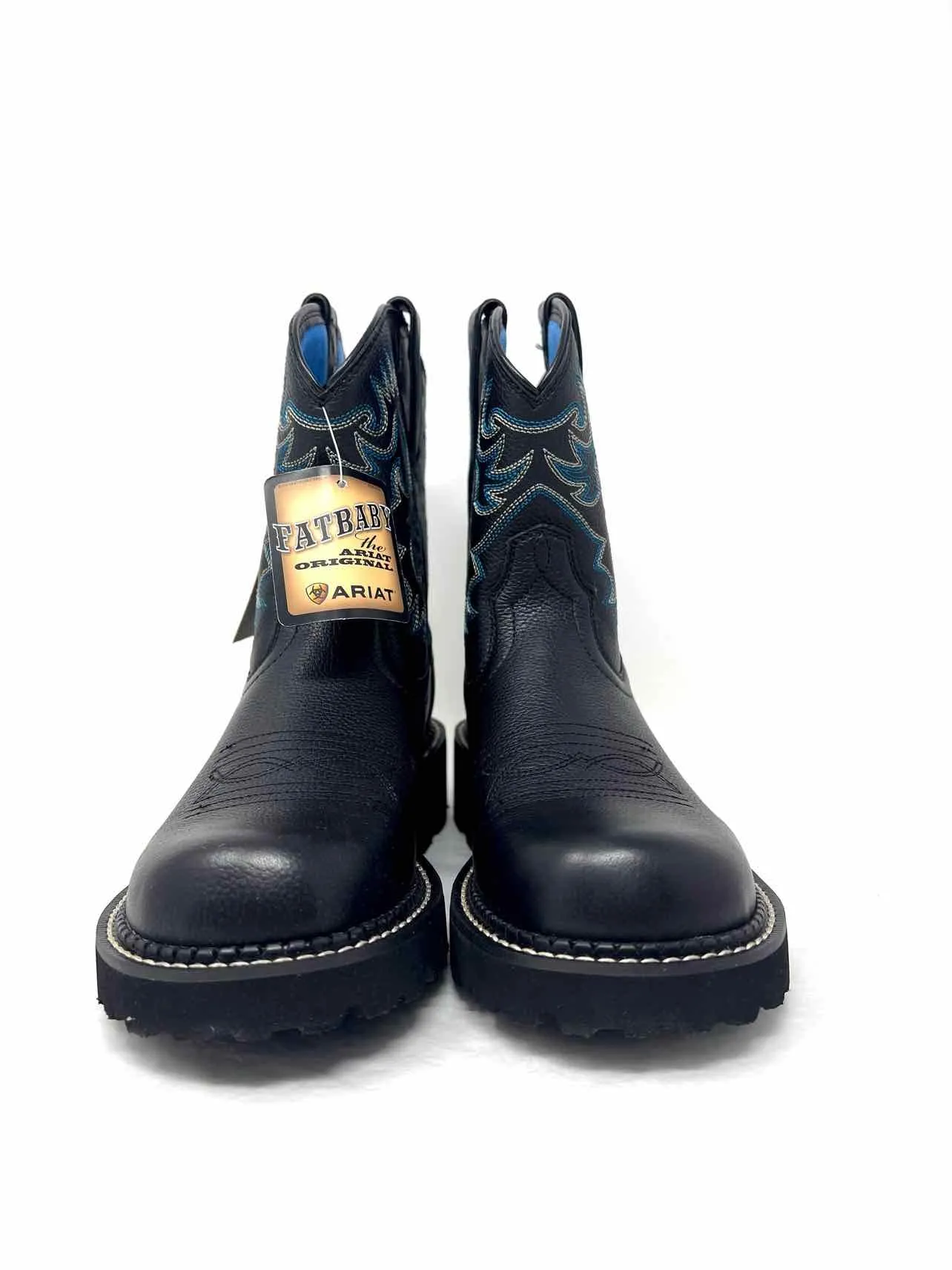Ariat Size 7.5 Black/Blue Embroidered Leather NEW Shoes Boots