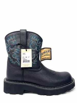 Ariat Size 7.5 Black/Blue Embroidered Leather NEW Shoes Boots