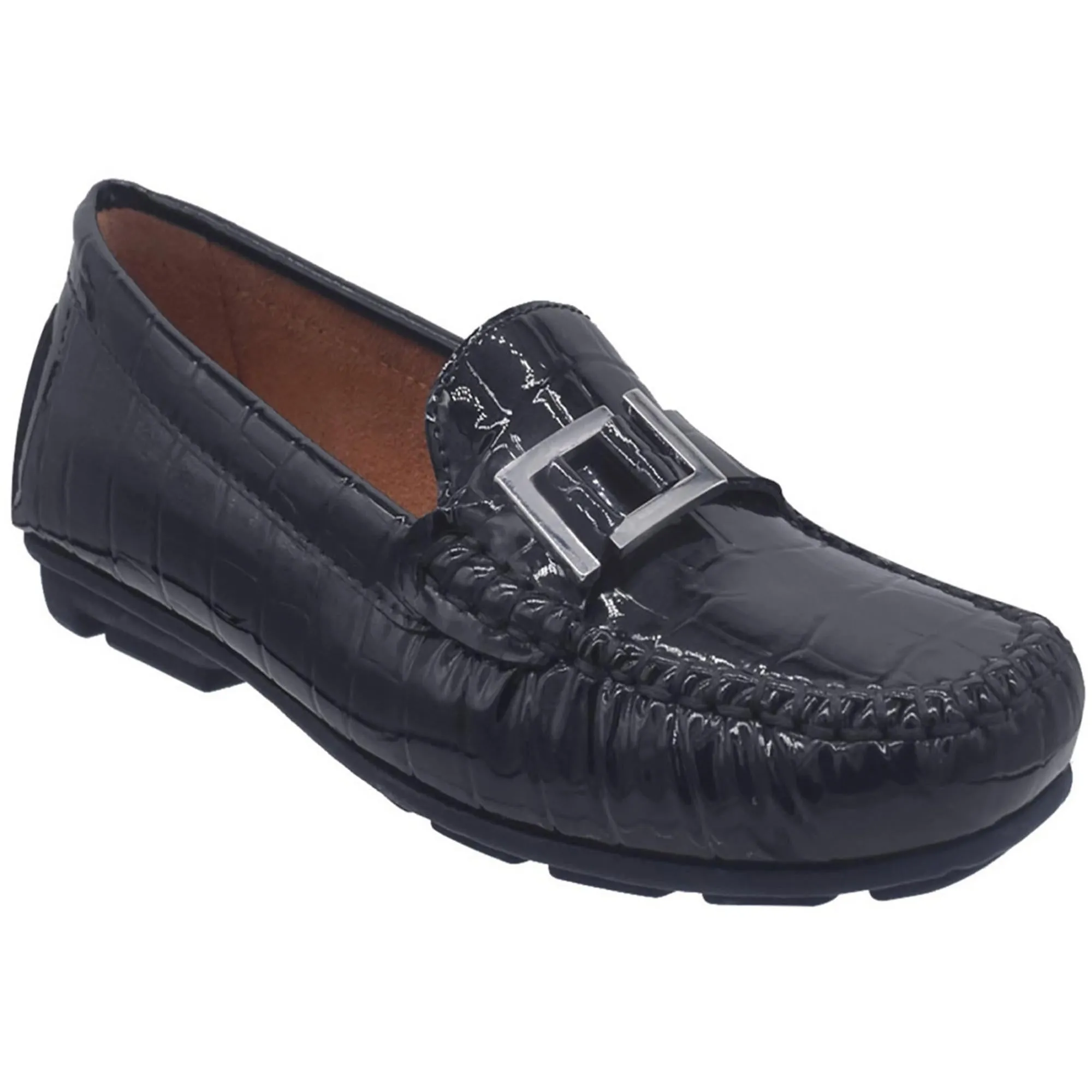 Baya Womens Patent Embossed Loafers