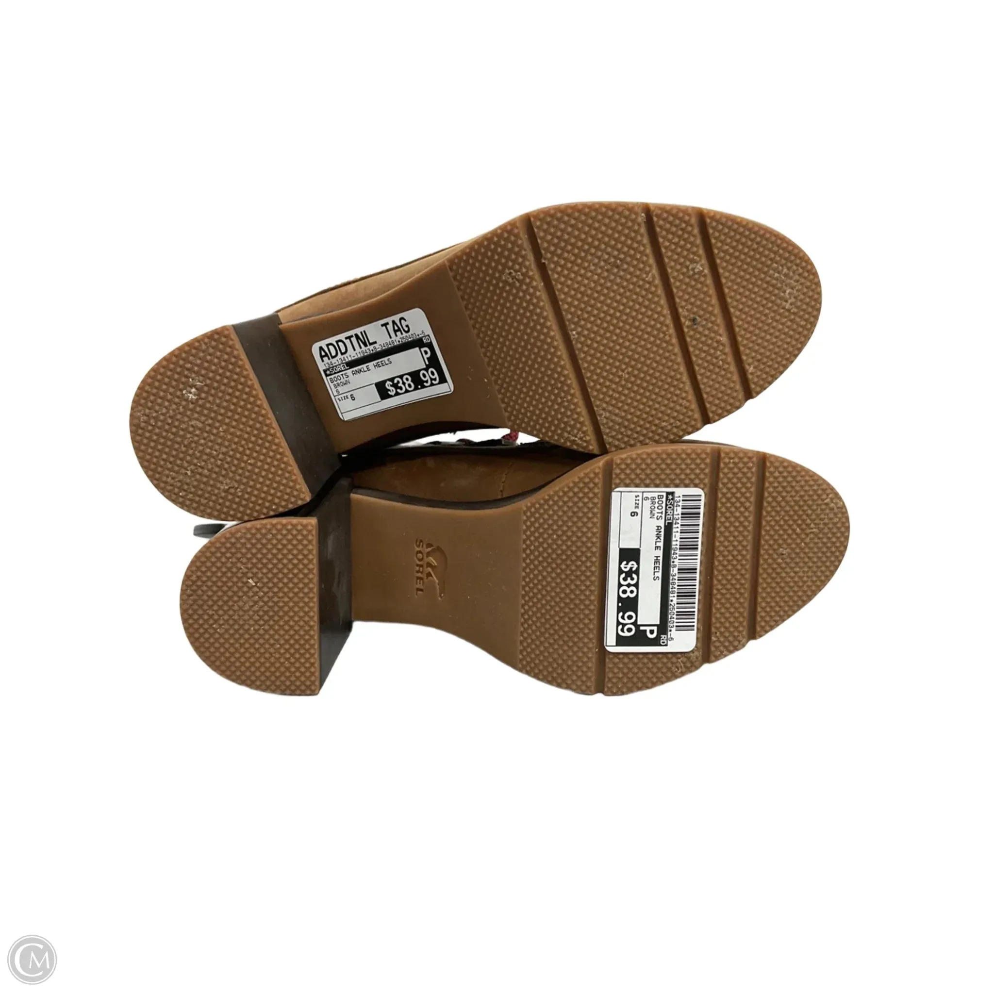 Boots Ankle Heels By Sorel In Brown, Size: 6