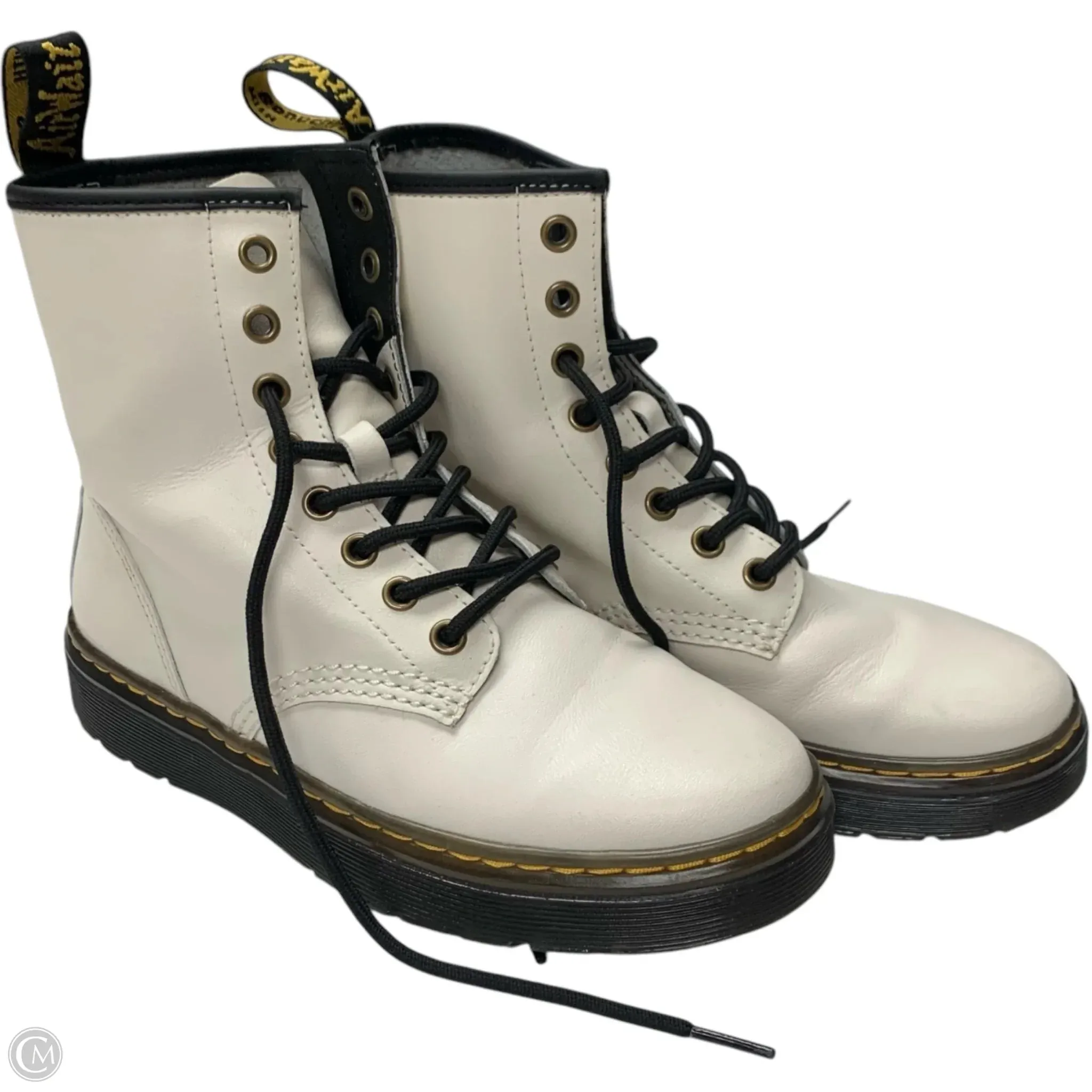 Boots Combat By Dr Martens In White, Size: 5