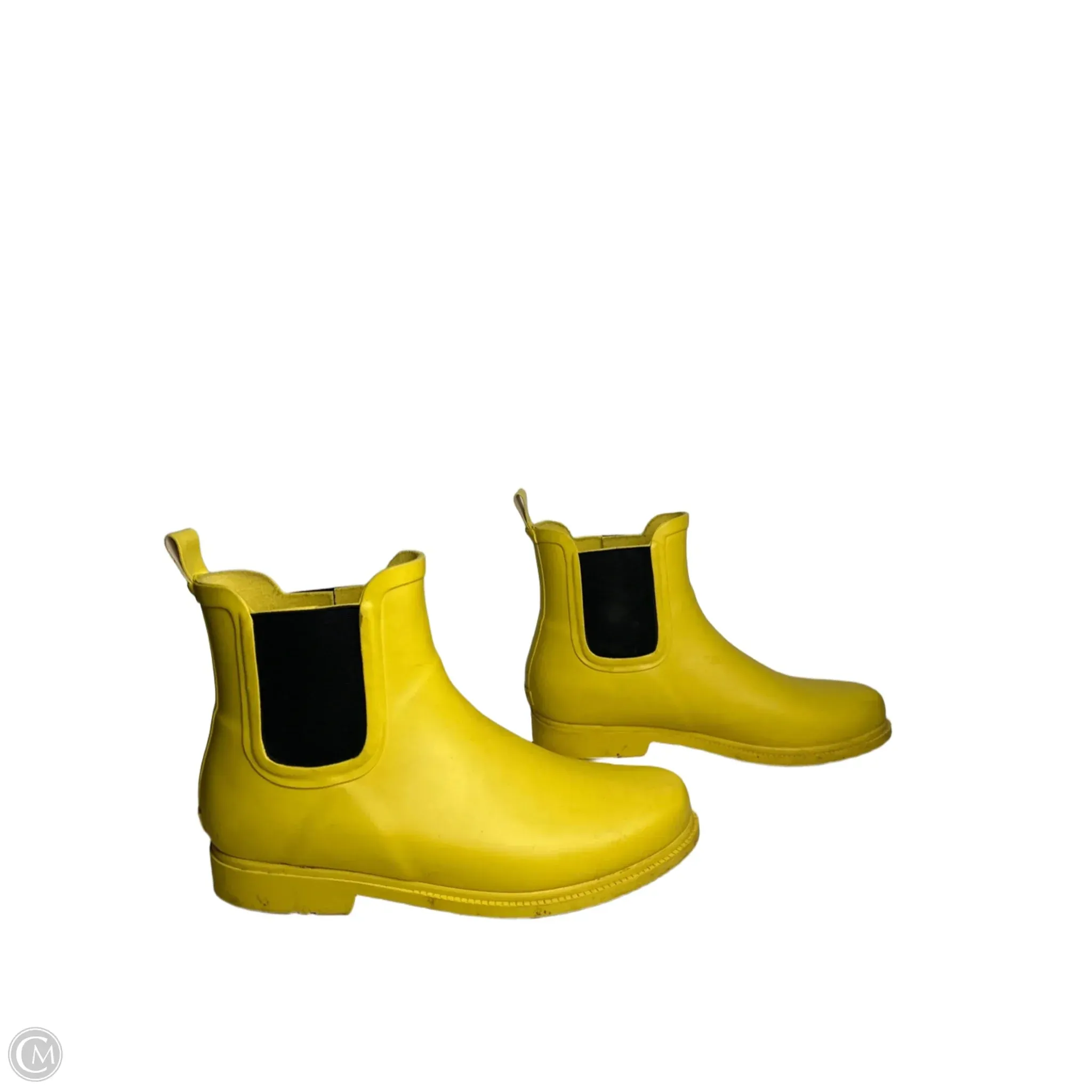 Boots Rain By J. Crew In Yellow, Size: 9