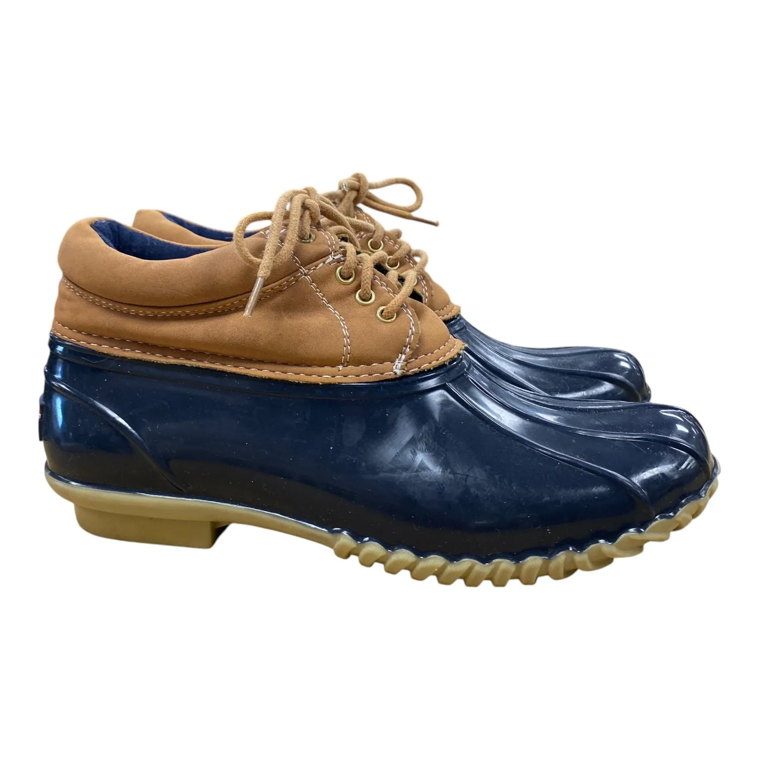 Boots Rain By Tommy Hilfiger In Blue & Tan, Size:8