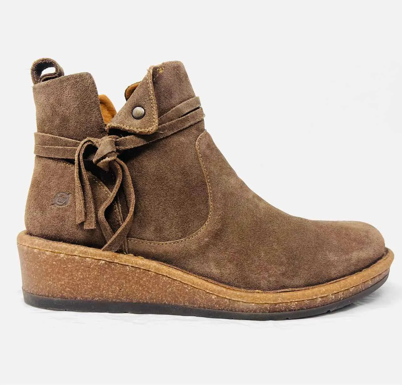 Born Size 10 Taupe Knot Suede W/ BOX!!! Shoes Ankle Boots