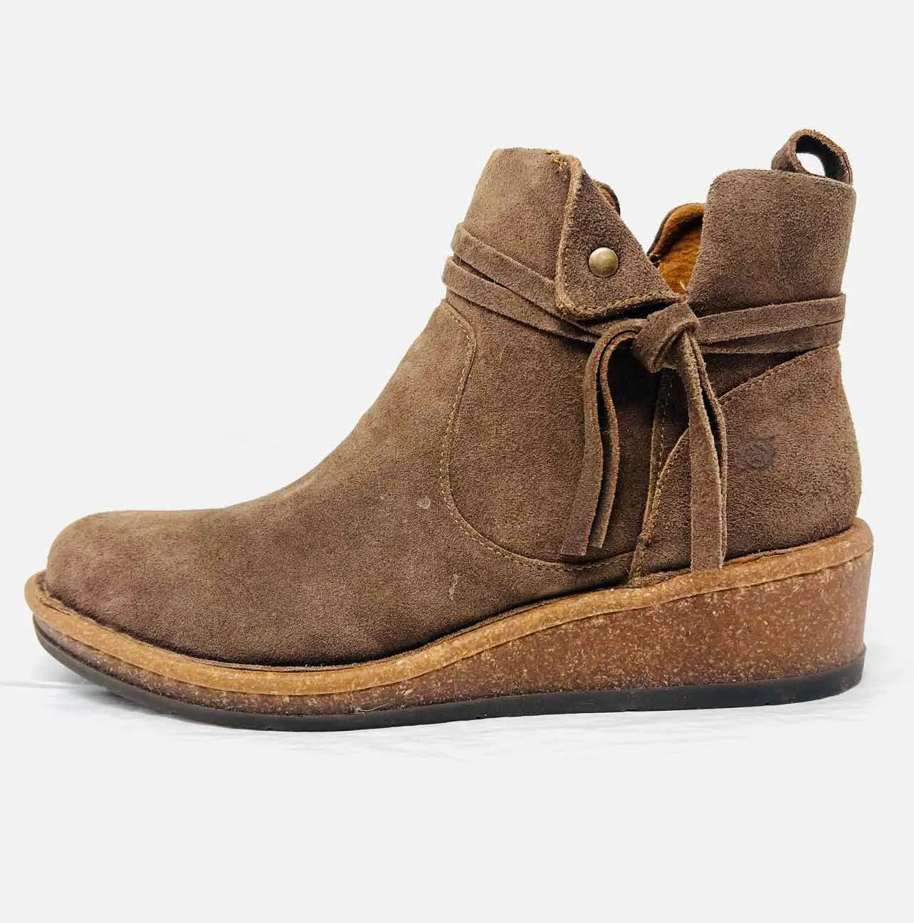 Born Size 10 Taupe Knot Suede W/ BOX!!! Shoes Ankle Boots