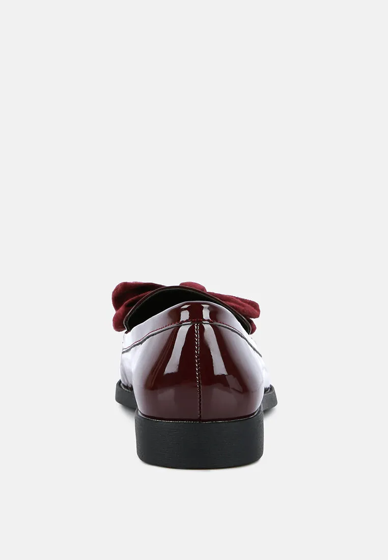 bowberry bow-tie patent loafers