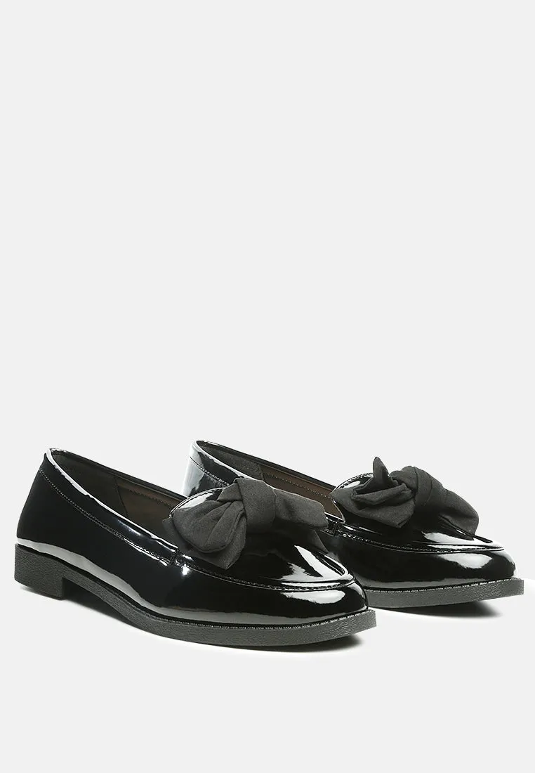 bowberry bow-tie patent loafers