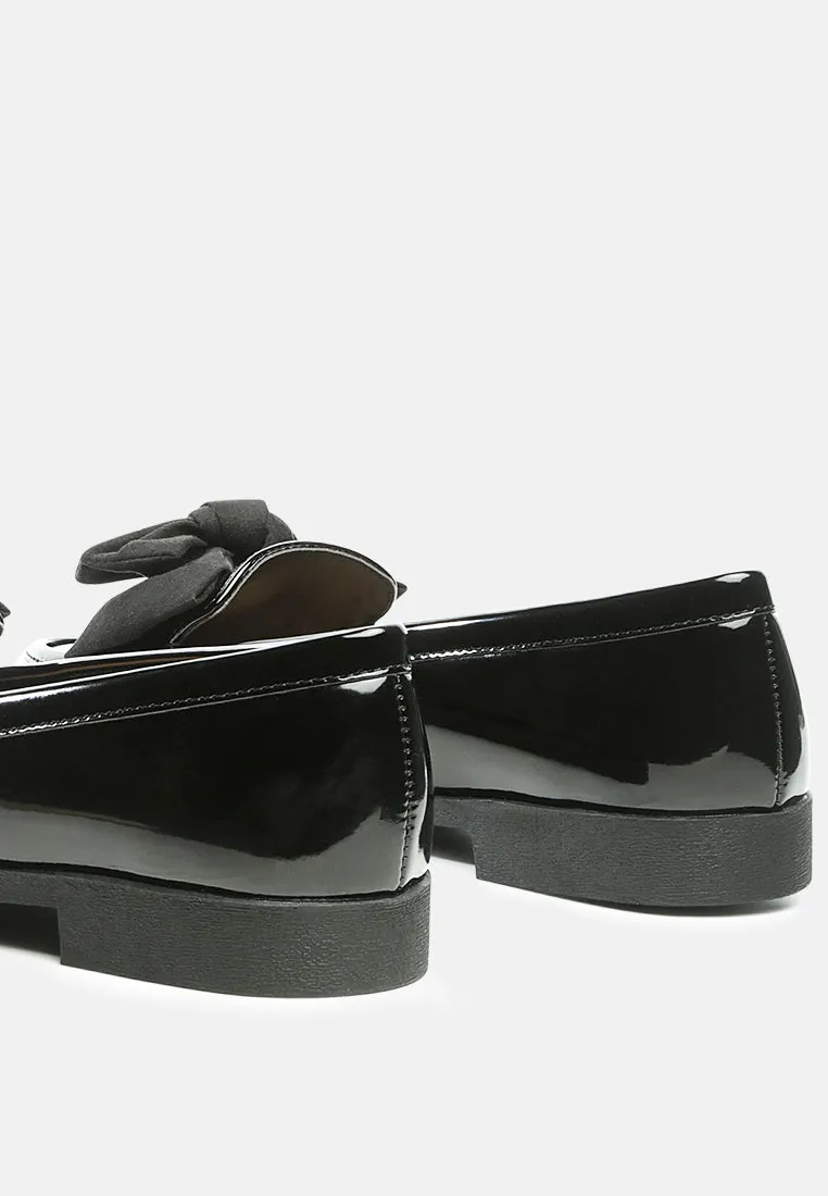 bowberry bow-tie patent loafers