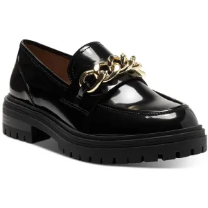 Brea Womens Patent Chain Trim Loafers