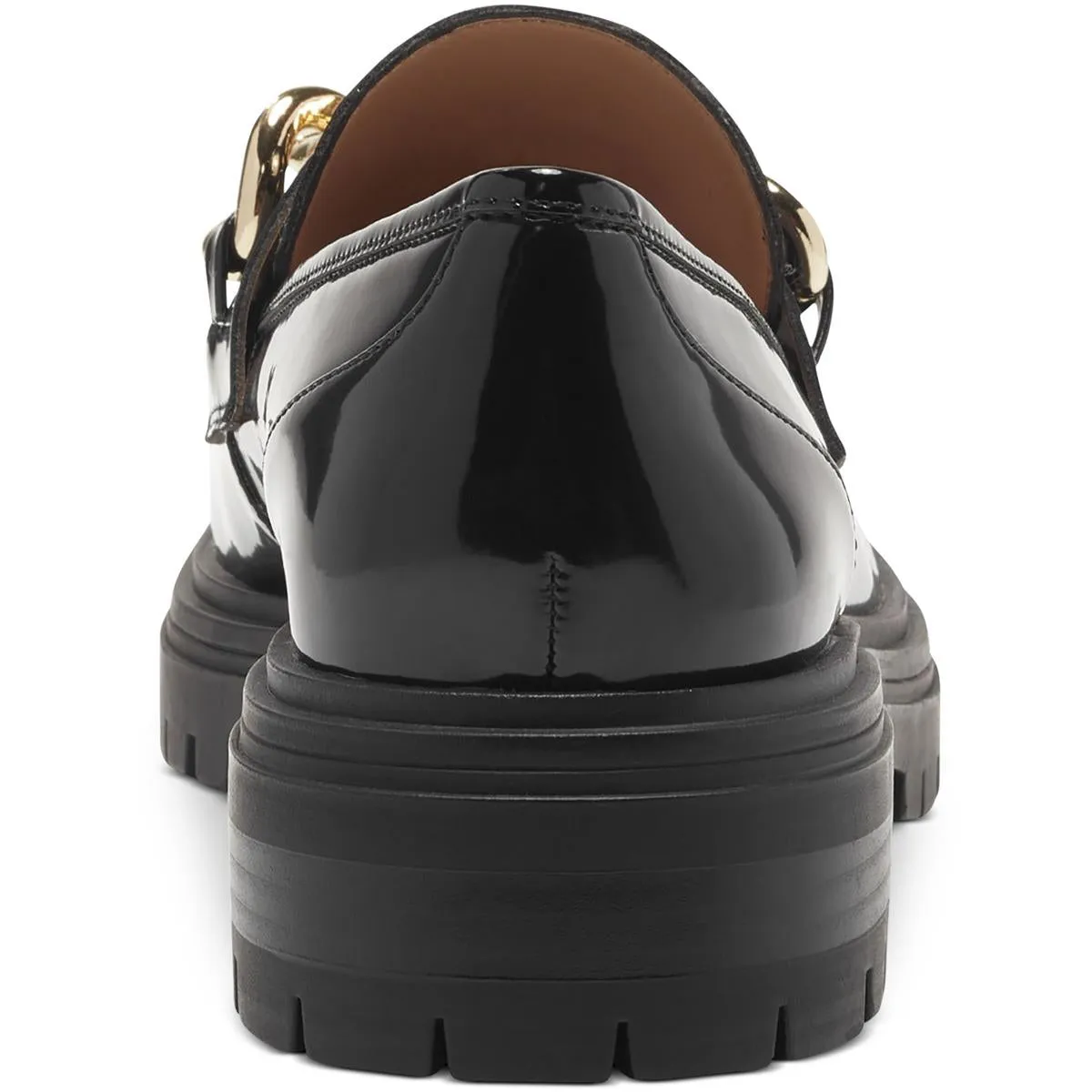 Brea Womens Patent Chain Trim Loafers
