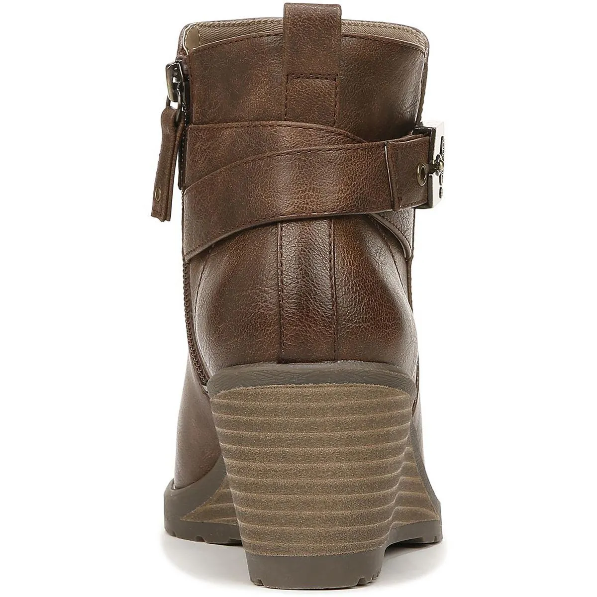 Camille Womens Faux Leather Zipper Ankle Boots