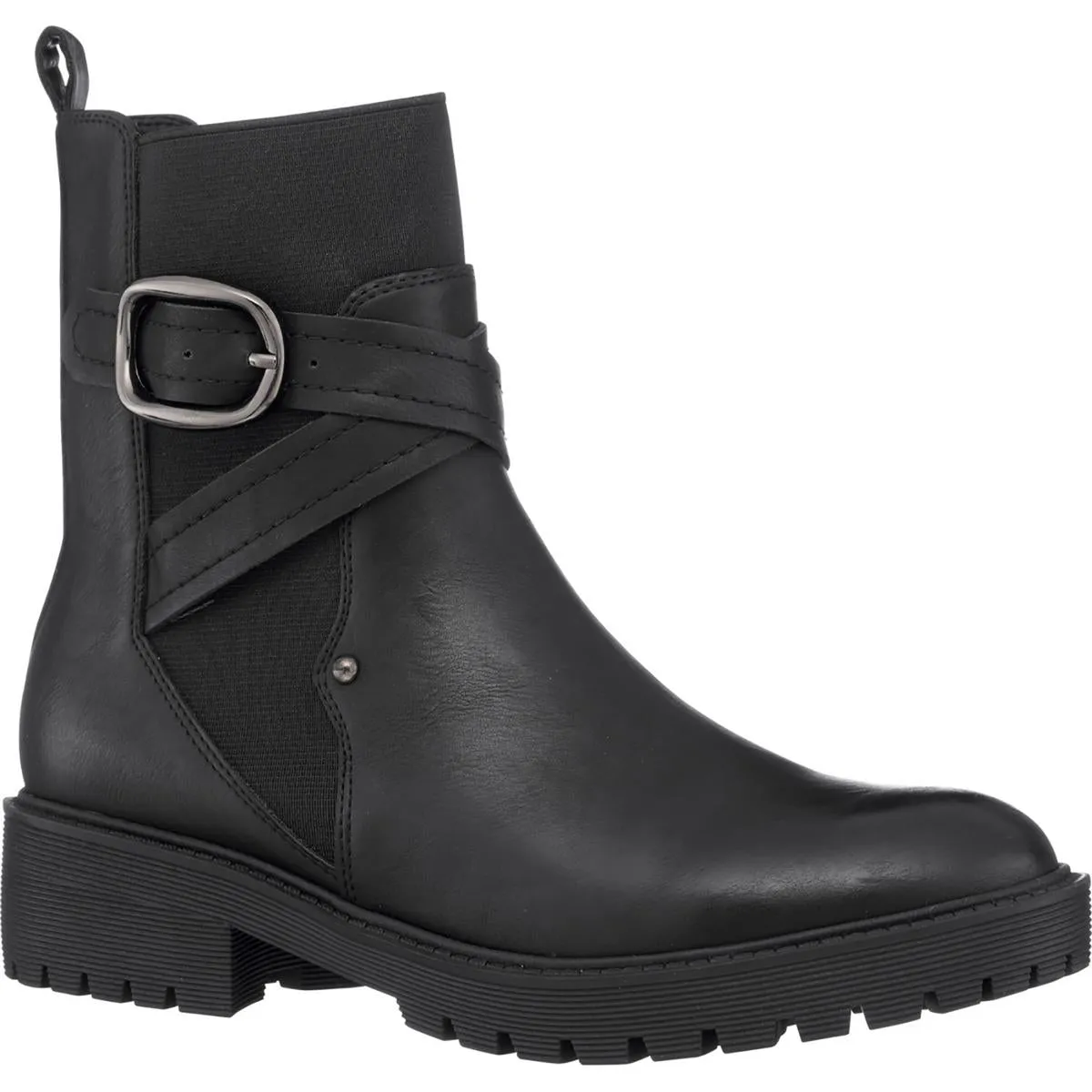 Cammen Womens Buckle Pull On Ankle Boots