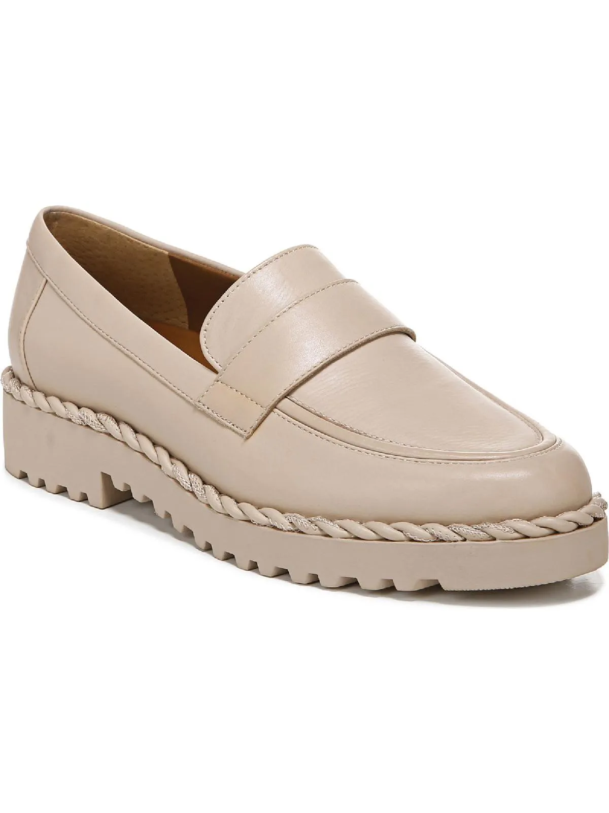 Carol Womens Lugged Sole Leather Penny Loafers