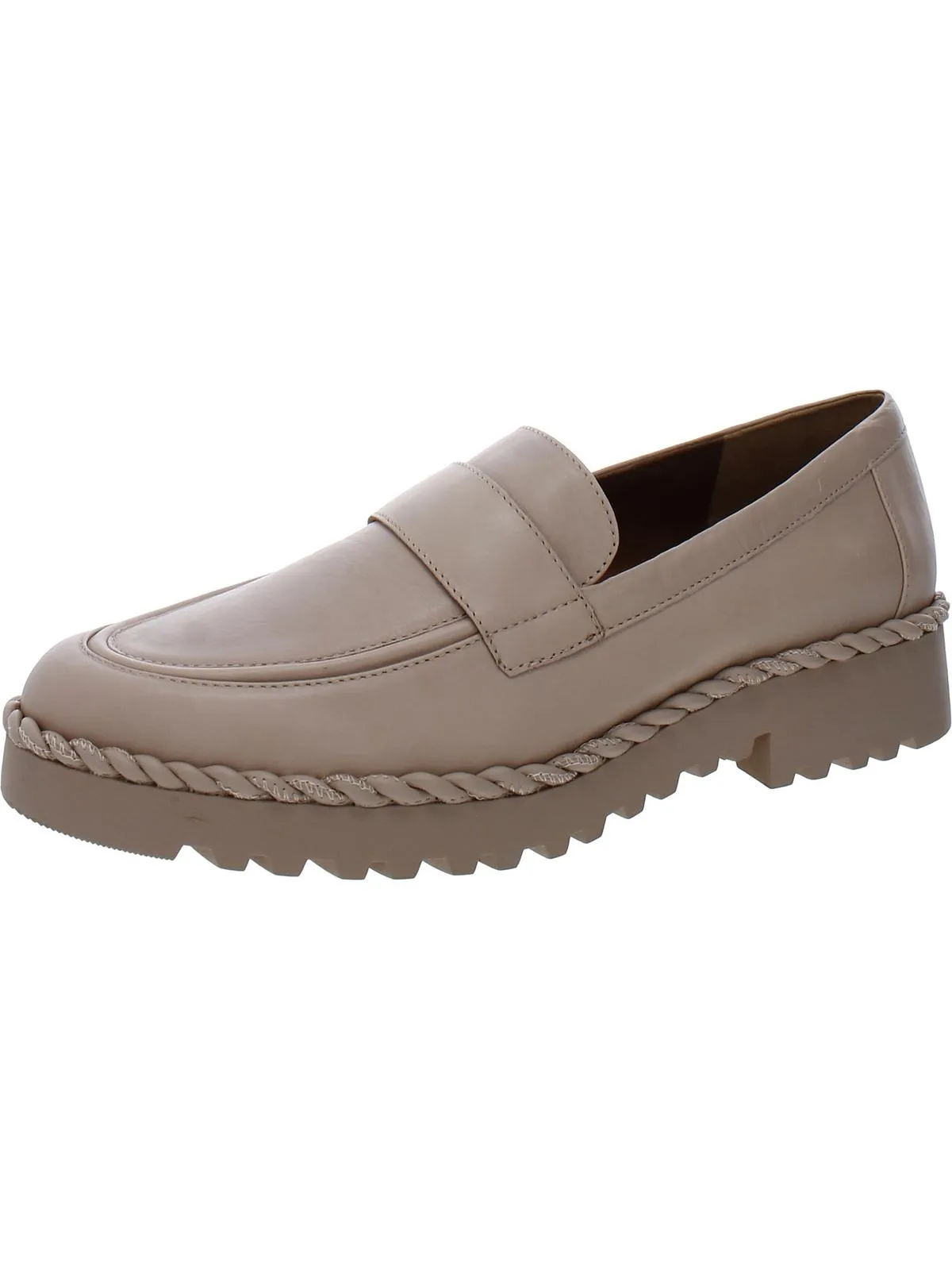 Carol Womens Lugged Sole Leather Penny Loafers