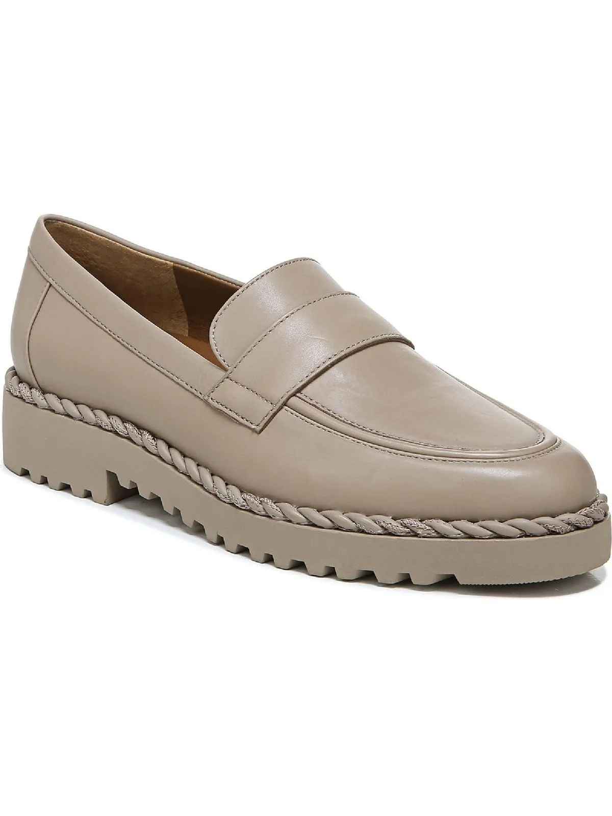 Carol Womens Lugged Sole Leather Penny Loafers