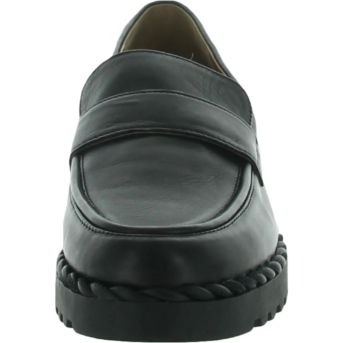Carol Womens Lugged Sole Leather Penny Loafers