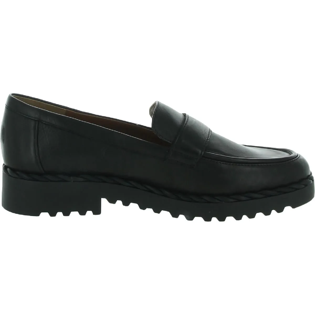 Carol Womens Lugged Sole Leather Penny Loafers