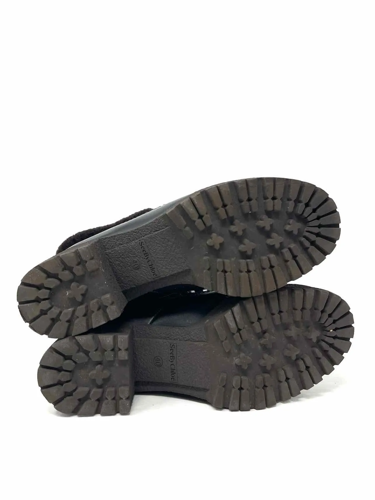 Chloe Size 10 Black Lace-Up Suede AS IS Shoes Boots