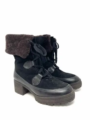 Chloe Size 10 Black Lace-Up Suede AS IS Shoes Boots
