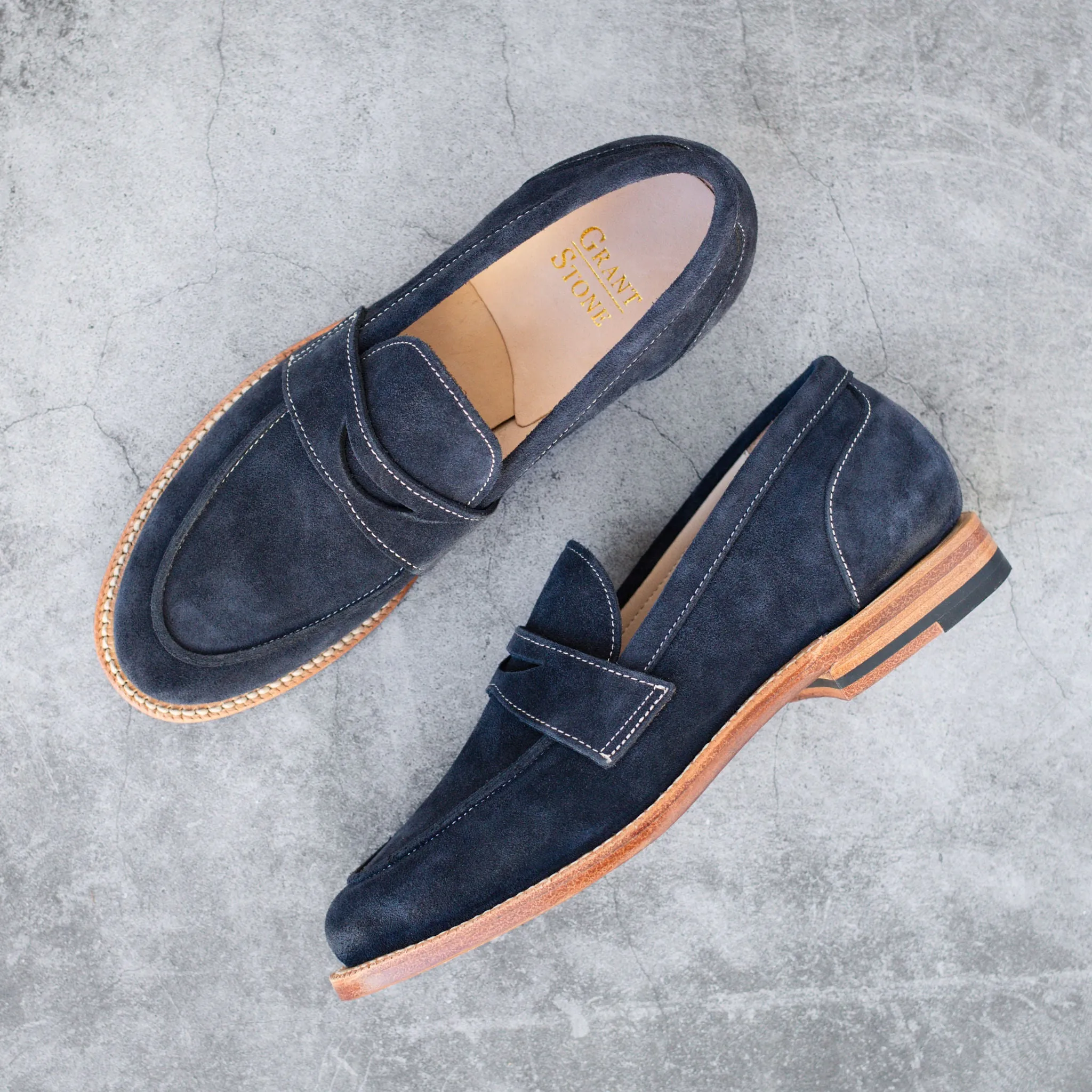 Clara Penny Loafer Midnight Suede