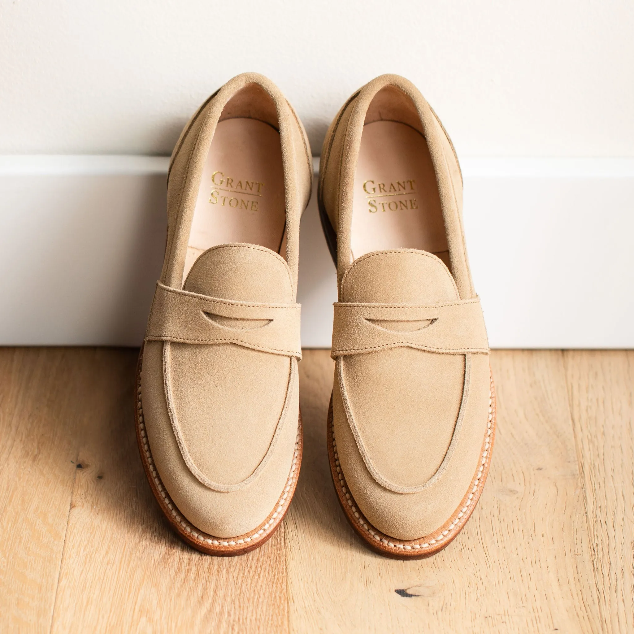 Clara Penny Loafer Tan Suede