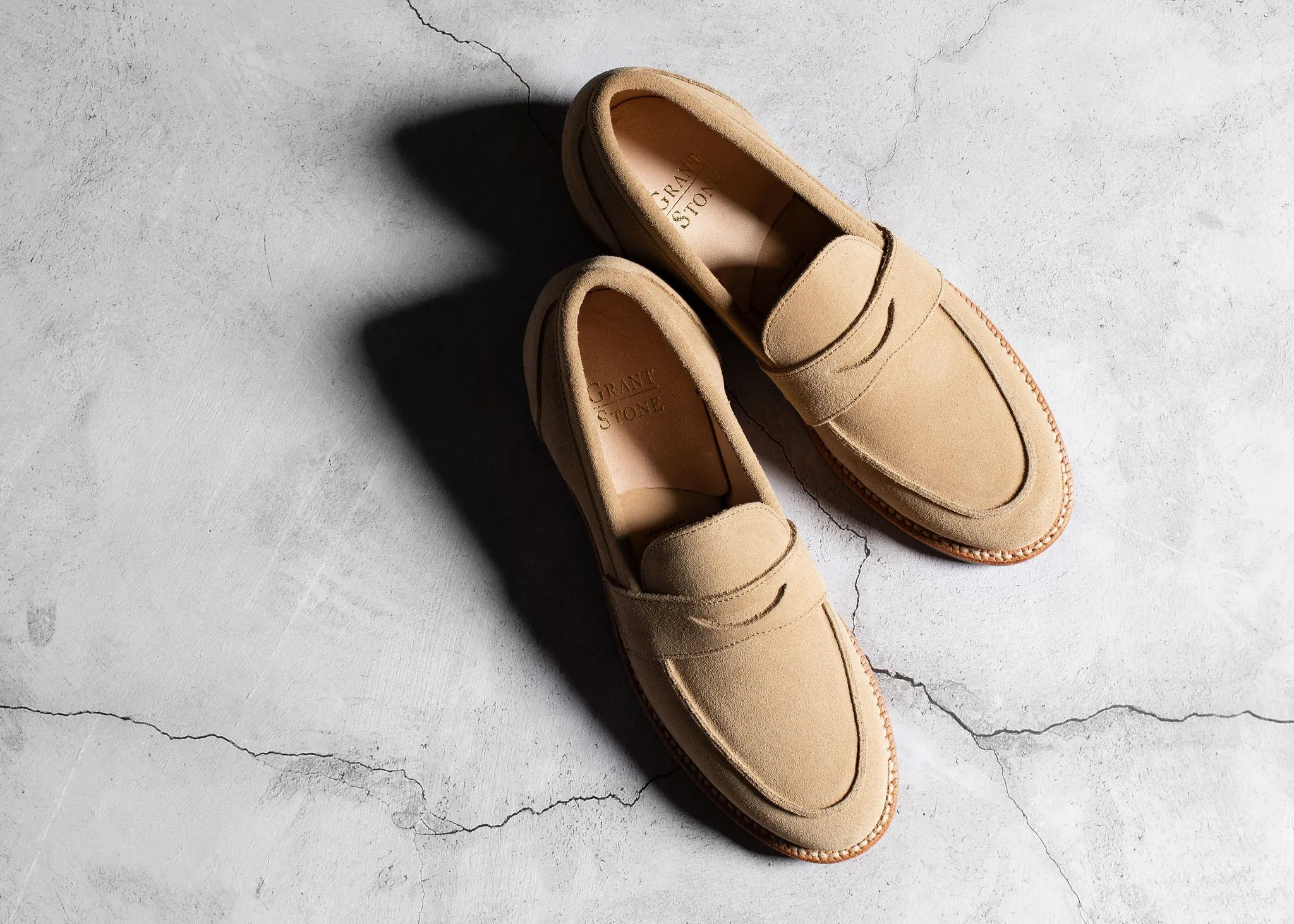 Clara Penny Loafer Tan Suede