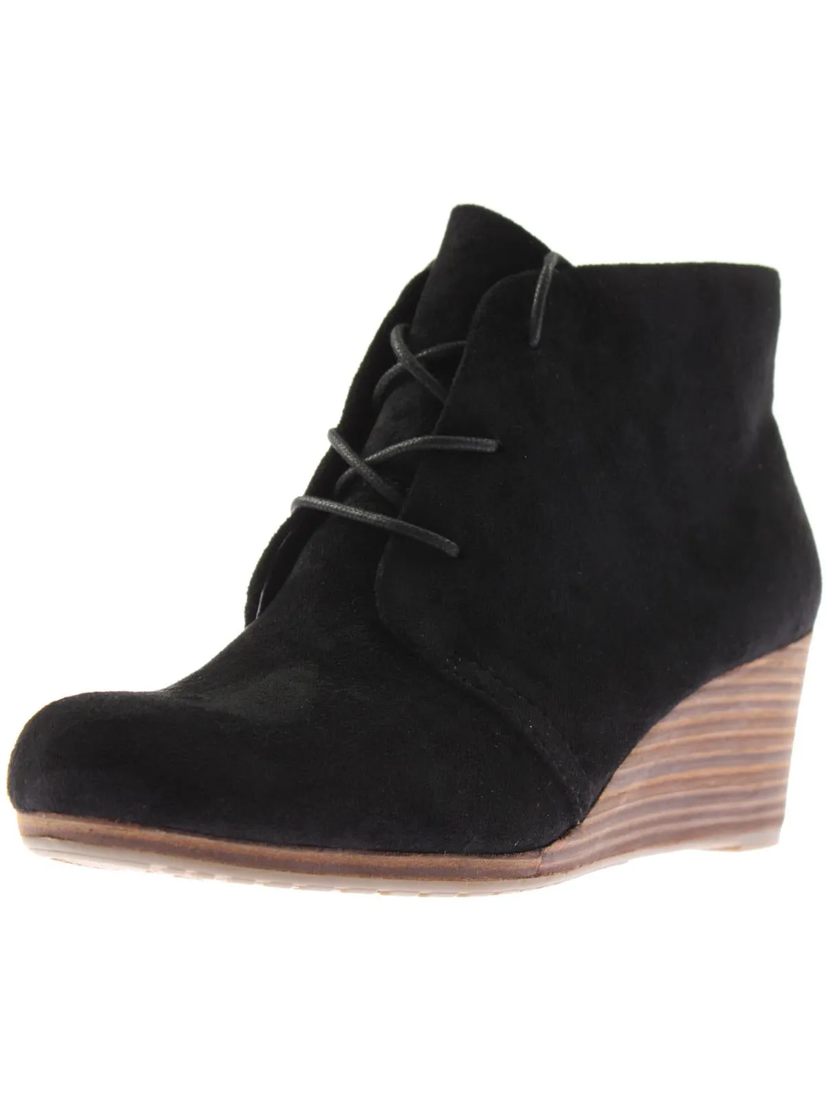 Dakota Womens Faux Suede Boho Wedge Boots