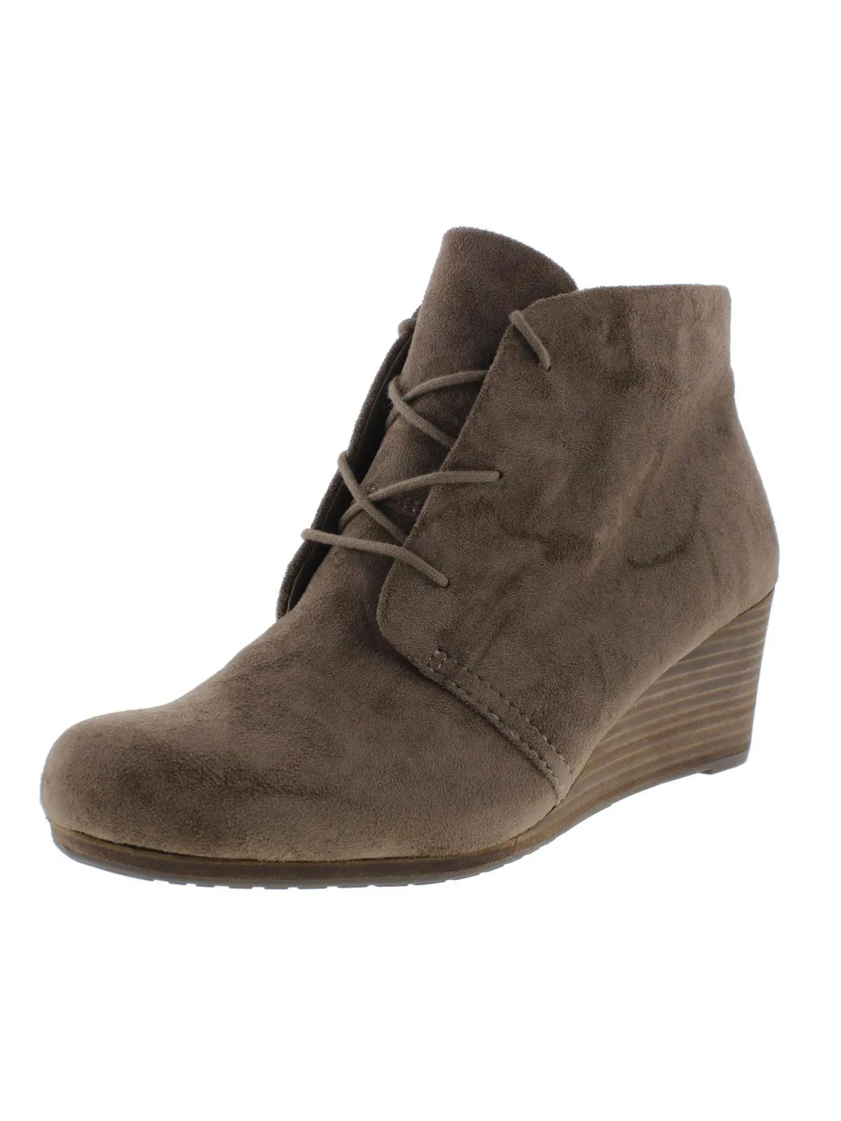 Dakota Womens Faux Suede Boho Wedge Boots