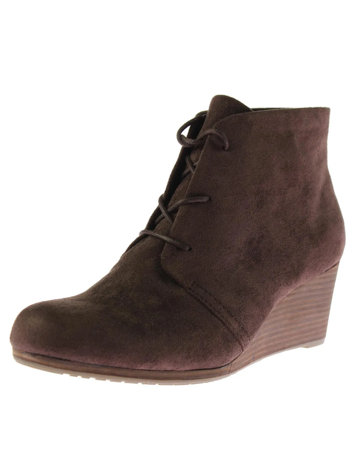 Dakota Womens Faux Suede Boho Wedge Boots