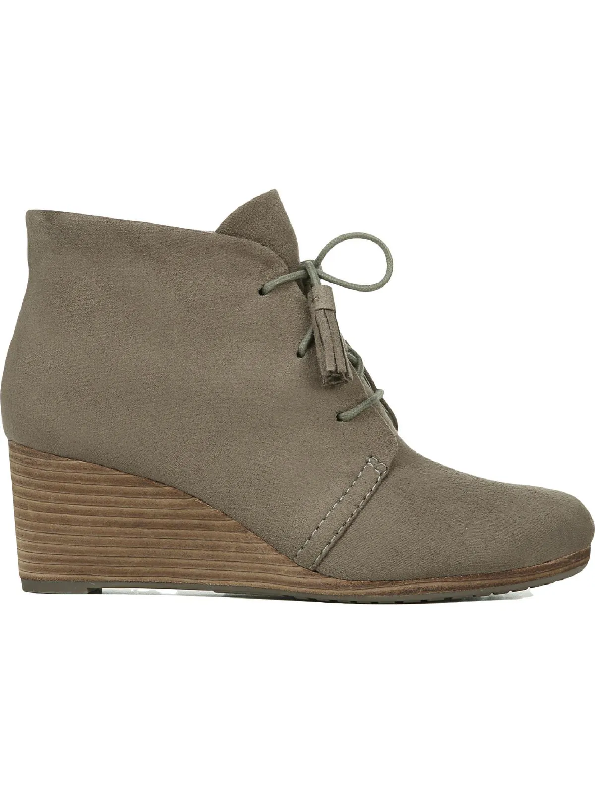 Dakota Womens Faux Suede Boho Wedge Boots