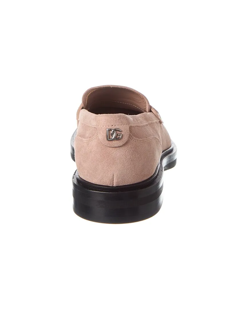 Dolce & Gabbana DG Logo Suede Loafer