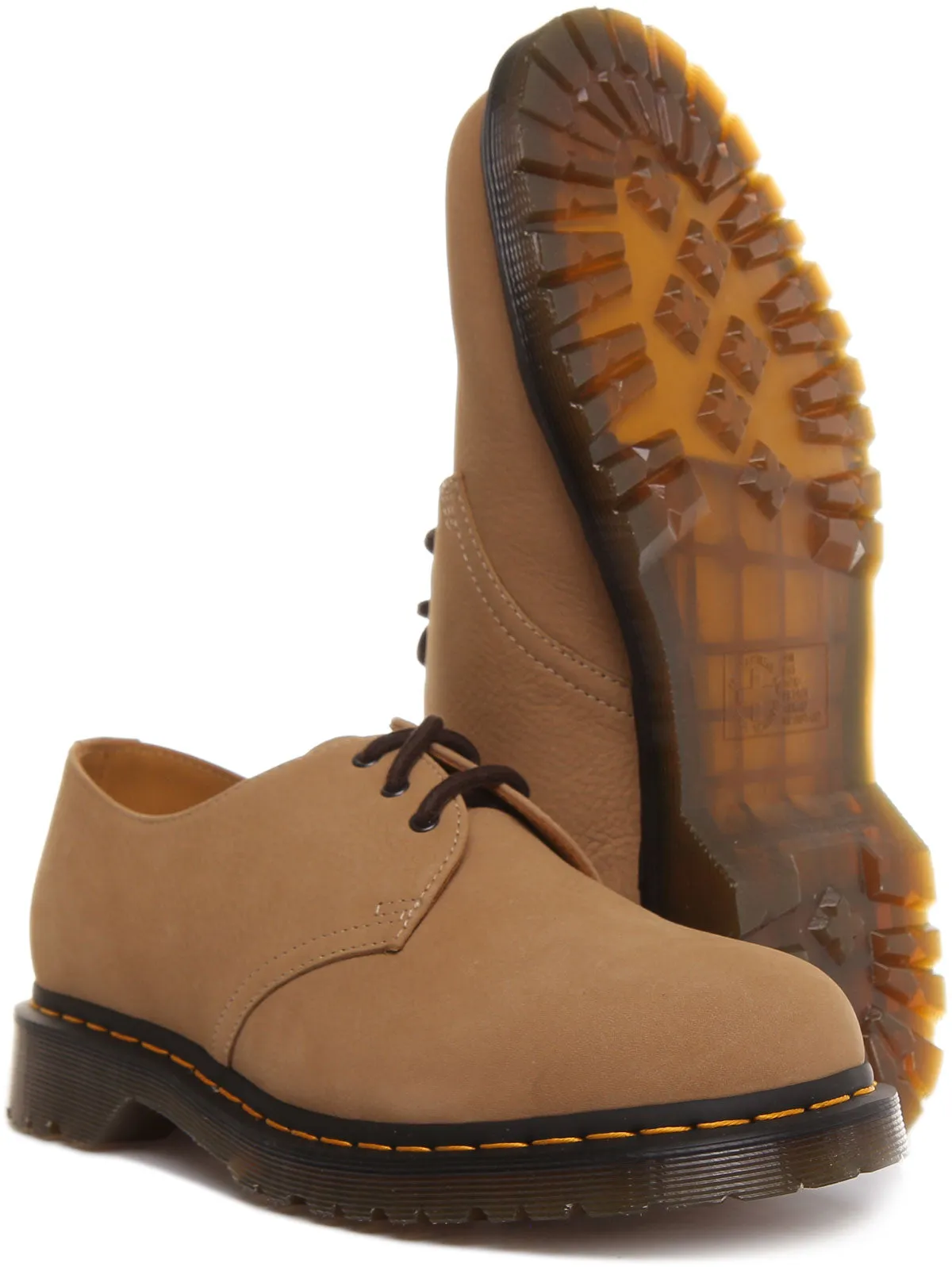 Dr Martens 1461 Milled In Sand For Men Shoes Dr Martens