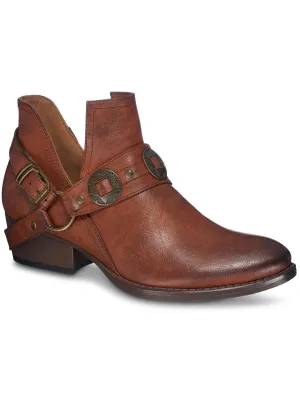 Elisa Womens Faux Leather Slip On Ankle Boots