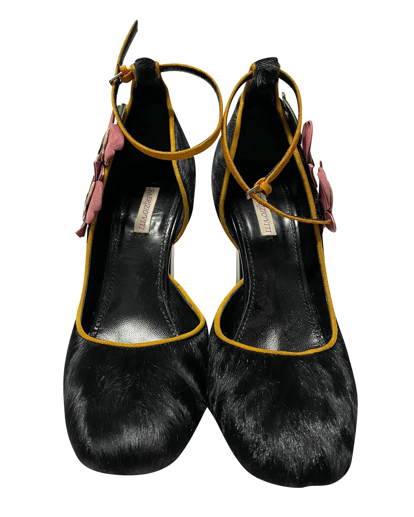 Fabrizio Viti Violets For Your Fur Pumps in Black Fur