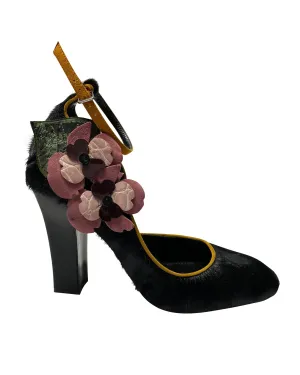Fabrizio Viti Violets For Your Fur Pumps in Black Fur