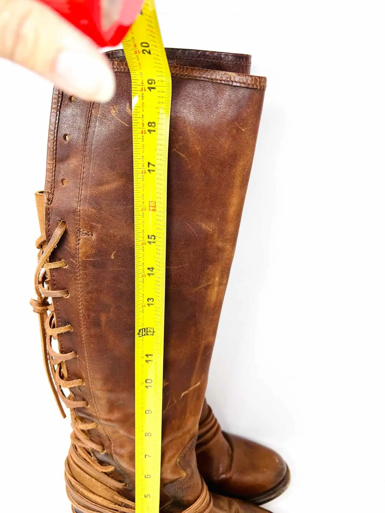 Freebird Size 9 Brown Lace-Up Leather AS IS Shoes Boots