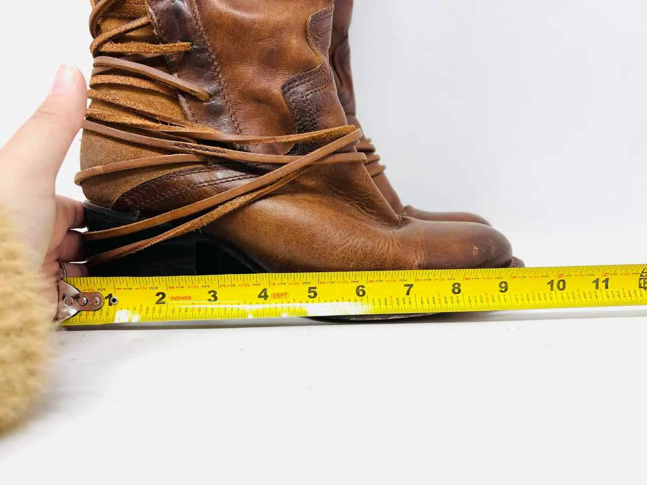Freebird Size 9 Brown Lace-Up Leather AS IS Shoes Boots