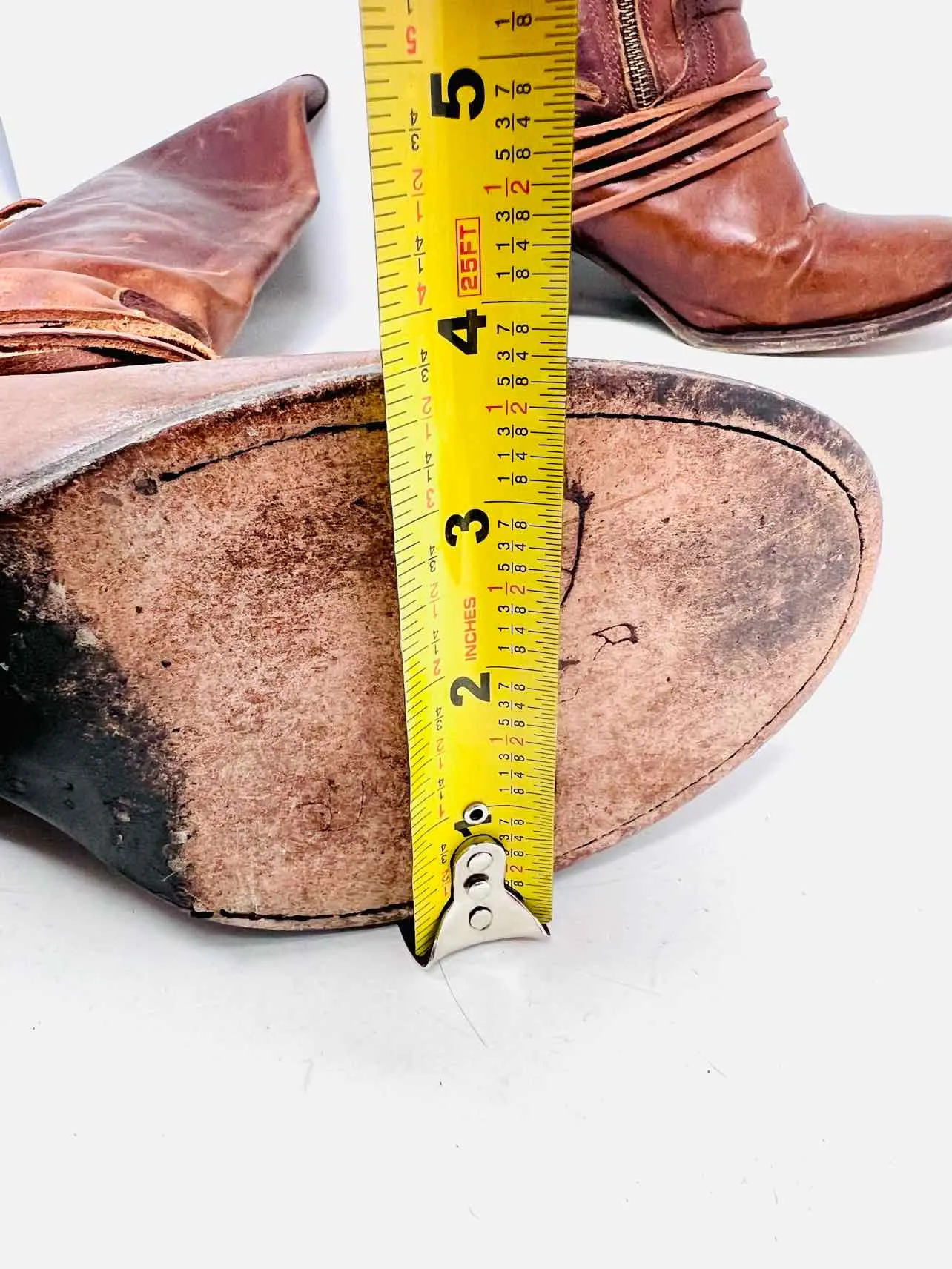 Freebird Size 9 Brown Lace-Up Leather AS IS Shoes Boots
