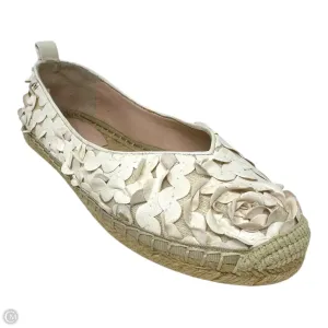 Gisella Floral Appliqué Slip-On Espadrilles By Avec Les Filles In Cream, Size: 7.5