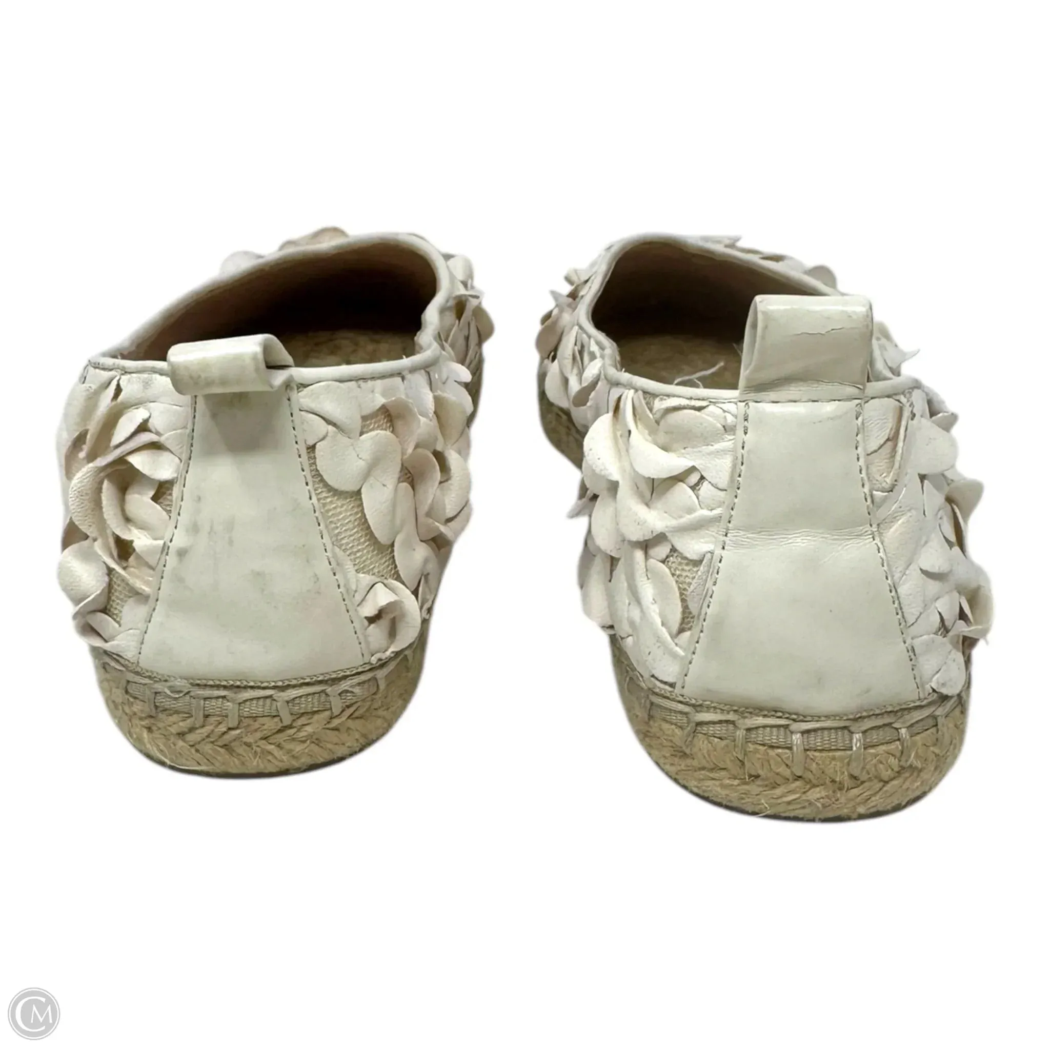 Gisella Floral Appliqué Slip-On Espadrilles By Avec Les Filles In Cream, Size: 7.5
