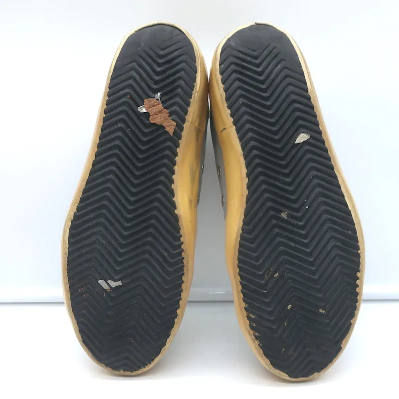 Golden Goose Superstar Low Top Sneakers Gray Canvas & Suede Size 37