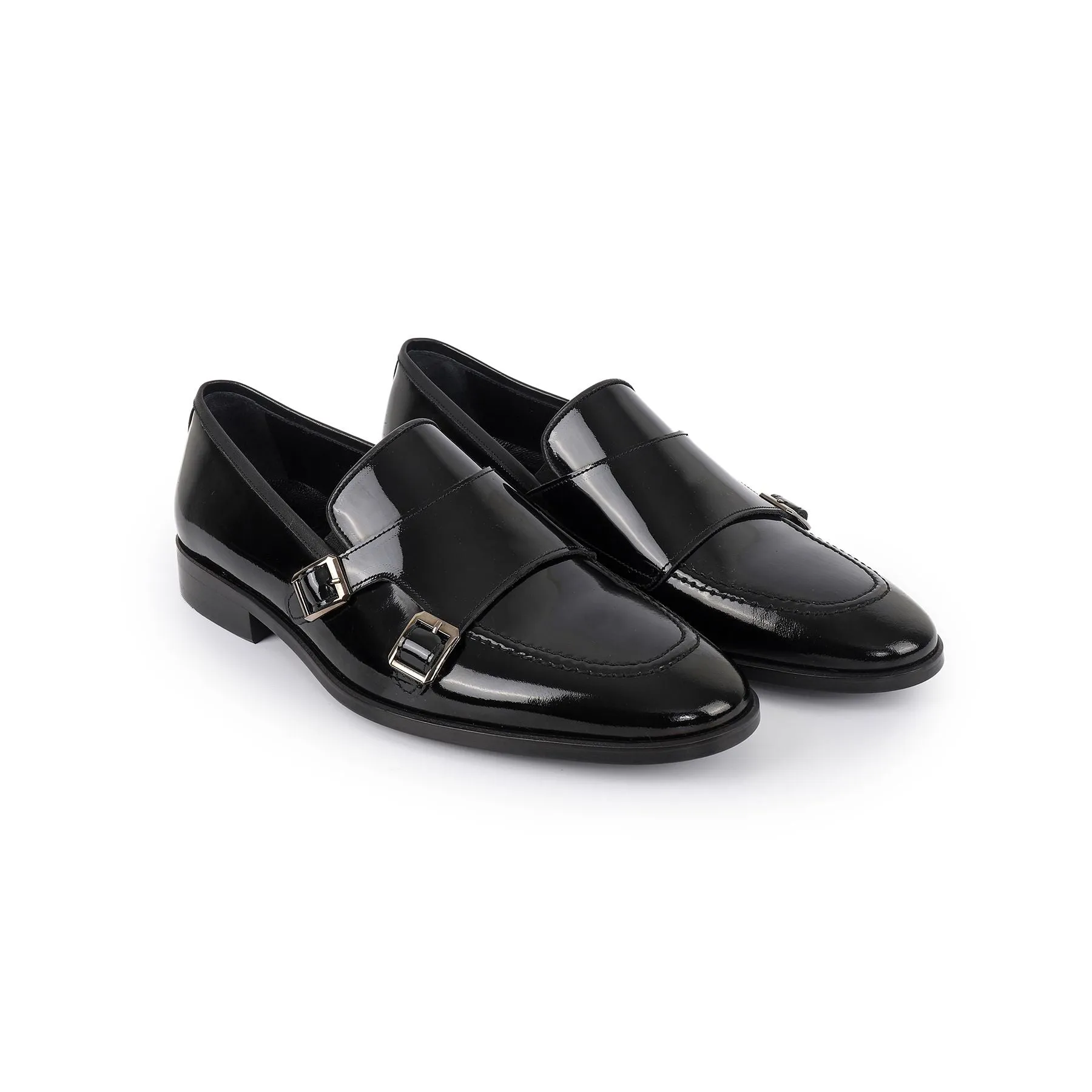 Hardin Patent Leather Double Monk Loafers