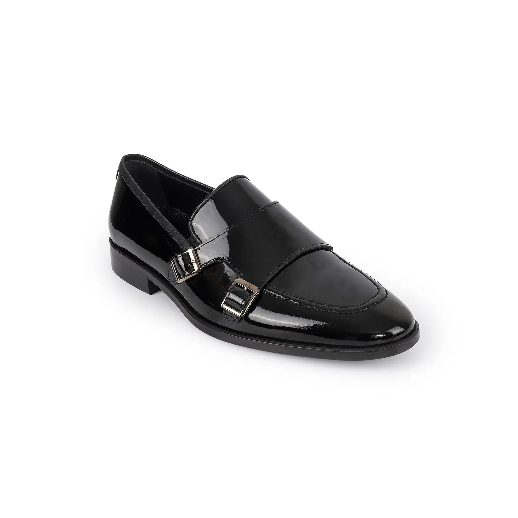 Hardin Patent Leather Double Monk Loafers