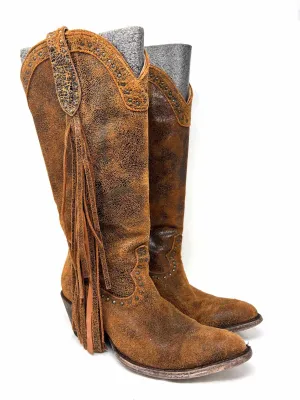 Idyllwind Size 8.5 Tan Studded Crackle Shoes Boots