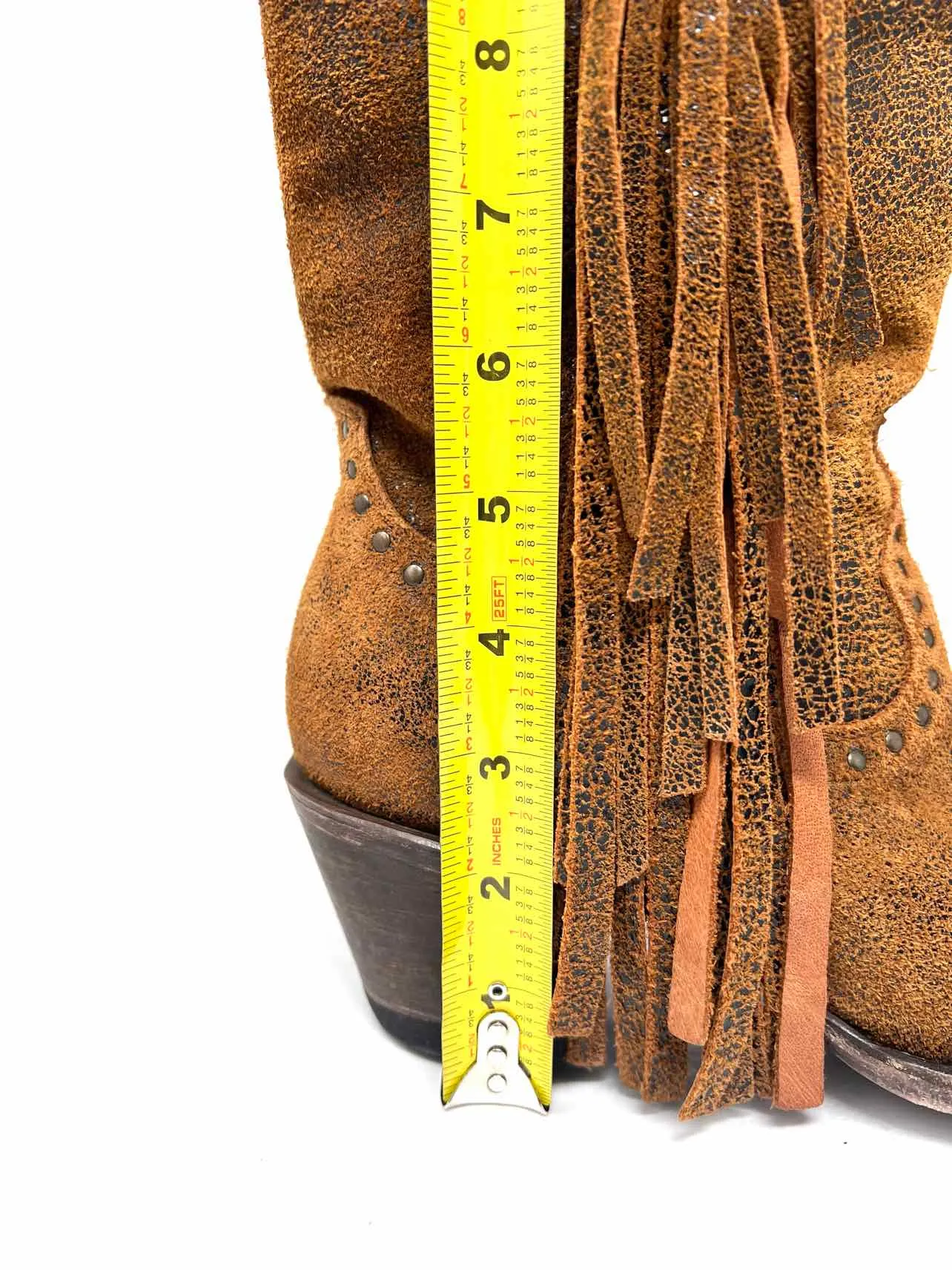 Idyllwind Size 8.5 Tan Studded Crackle Shoes Boots
